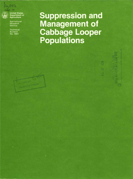 Uppression an Management of Cabbage Looper Populations
