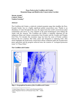 Peace Parks in the Cordillera Del Cóndor Mountain Range and Biodiversity Conservation Corridor