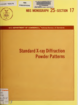 Standard X-Ray Diffraction Powder Patterns