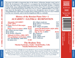 ALYABIEV • GLINKA • RUBINSTEIN 5 1 3 E E Alexander ALYABIEV 6 I