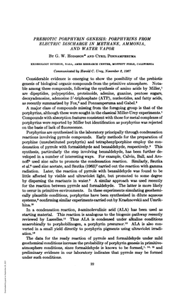 Hina.'0 in a Condensation Reaction, 8-Aminolevulinic Acid (ALA) Has Been Used As Starting Material