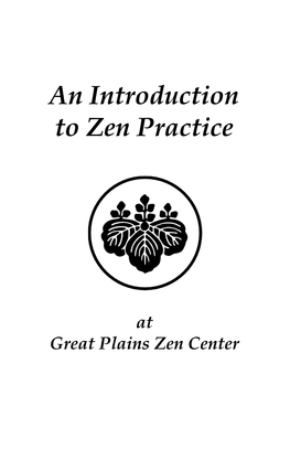 Introduction to Zen Practice (Pdf)
