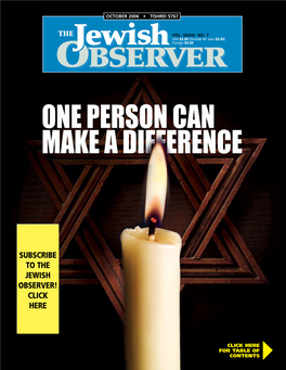 Subscribe to the Jewish Observer! Click Here