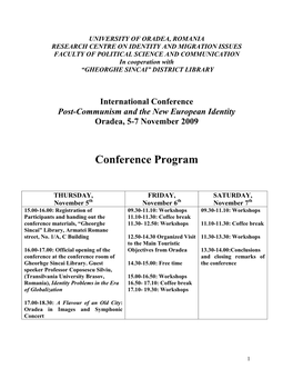 Conference Program