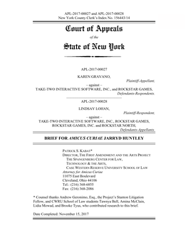 Court of Appeals State of New York