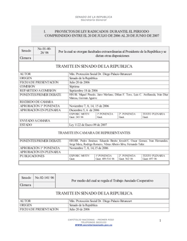 Informe Legislativo 2006 -2007