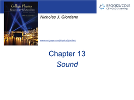 Chapter 13 Sound Sound