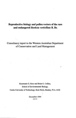 Consultancyteport to the Western Australian Department of Conservation and Land Management