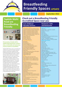 Breastfeeding Friendly Spaces UPDATE