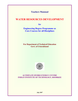 Water Resources Development