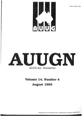 Volume 14, Number 4 August 1993