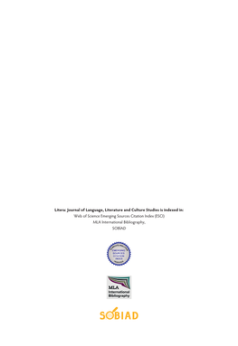 Litera: Journal of Language, Literature and Culture Studies Is Indexed In: Web of Science Emerging Sources Citation Index (ESCI)