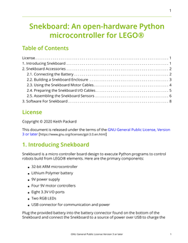 Snekboard: an Open-Hardware Python Microcontroller for LEGO®