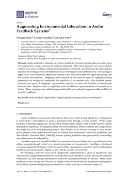 Augmenting Environmental Interaction in Audio Feedback Systems†