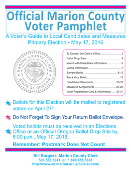 May 17, 2016 Primary Election