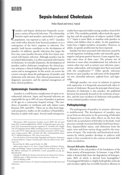 Sepsis-Induced Cholestasis