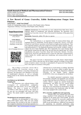 Saudi Journal of Medical and Pharmaceutical Sciences a New