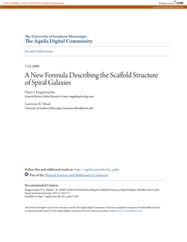 A New Formula Describing the Scaffold Structure of Spiral Galaxies