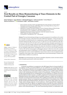 First Results on Moss Biomonitoring of Trace Elements in the Central Part of Georgia, Caucasus