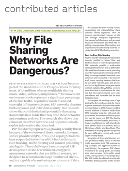 Why File Sharing Networks Are Dangerous?