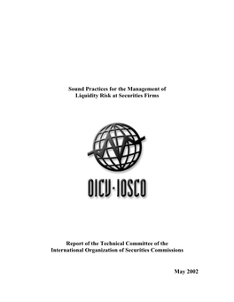 Sound Practices for the Management of Liquidity Risk at Securities Firms