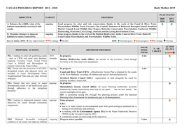 CANALS PROGRESS REPORT 2011 - 2018 Ruth Moffatt 2019