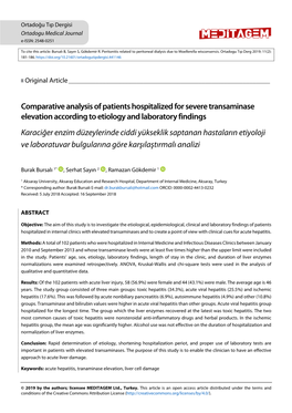 Comparative Analysis of Patients Hospitalized for Severe