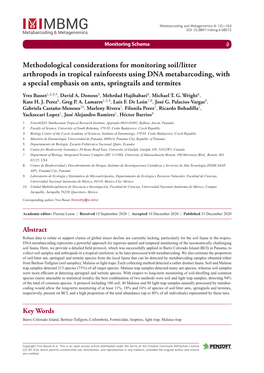 ﻿Methodological Considerations for Monitoring Soil/Litter Arthropods In