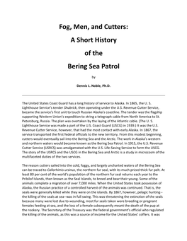 A Short History of the Bering Sea Patrol