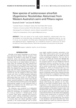 Zygentoma: Nicoletiidae: Atelurinae) from Western Australia’S Semi-Arid Pilbara Region Graeme B