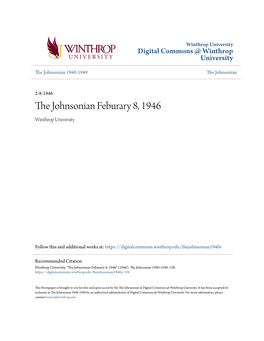 The Johnsonian Feburary 8, 1946