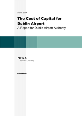 The Cost of Capital for Dublin Airport a Report for Dublin Airport Authority