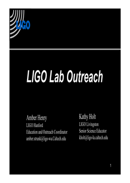 LIGO Lab Outreach