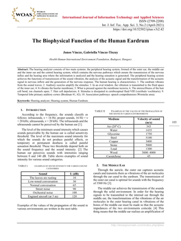 The Biophysical Function of the Human Eardrum