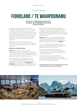 Fiordland / Te Wahipounamu