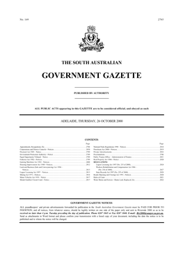 Government Gazette