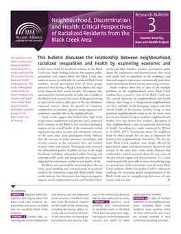 Neighbourhood, Discrimination and Health: Research