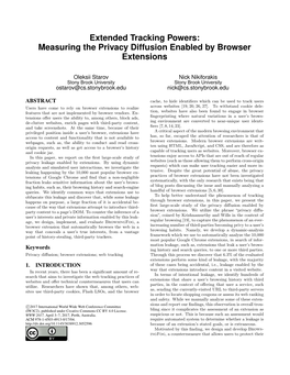 Measuring the Privacy Diffusion Enabled by Browser Extensions