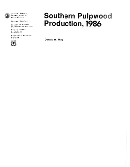 Southern Pulpwood Production, 1986