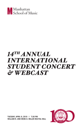 International Student Concert Program