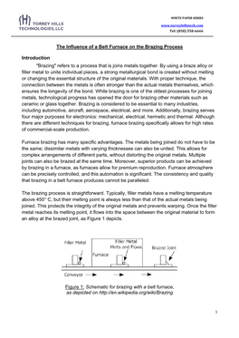 The Influence of Belt Furnace on Brazing Process