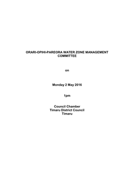 Orari-Opihi-Pareora Water Zone Management Committee