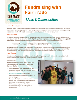 Fundraising with Fair Trade