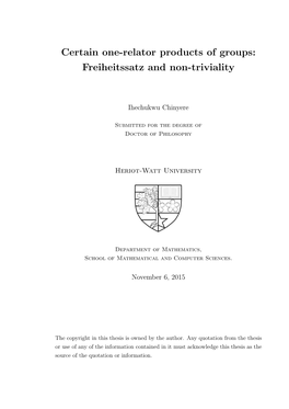 Certain One-Relator Products of Groups: Freiheitssatz and Non-Triviality