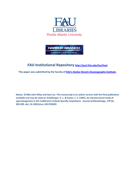 FAU Institutional Repository This