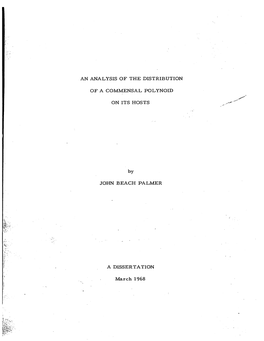 An Analysis of the Distribution of a Commensal