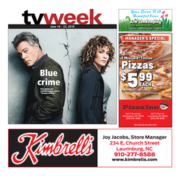 Pizzas Blue $ 99 Crime Each Ray Liotta and 5 Jennifer Lopez Star in (Additional Toppings $1.40 Each) “Shades of Blue”