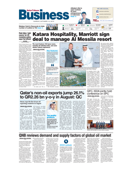 Katara Hospitality, Marriott Sign Deal to Manage Al Messila Resort