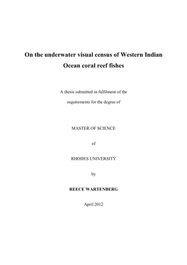 On the Underwater Visual Census of Western Indian Ocean Coral Reef Fishes