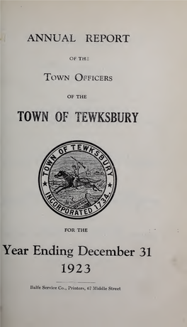 Town of Tewksbury Annual Report